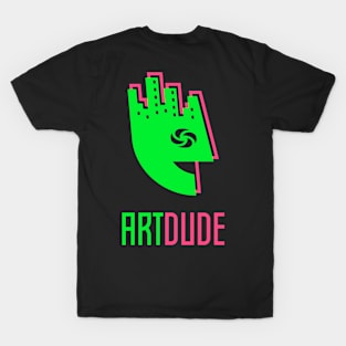 YourArtDude Logo In Lime And Magenta T-Shirt